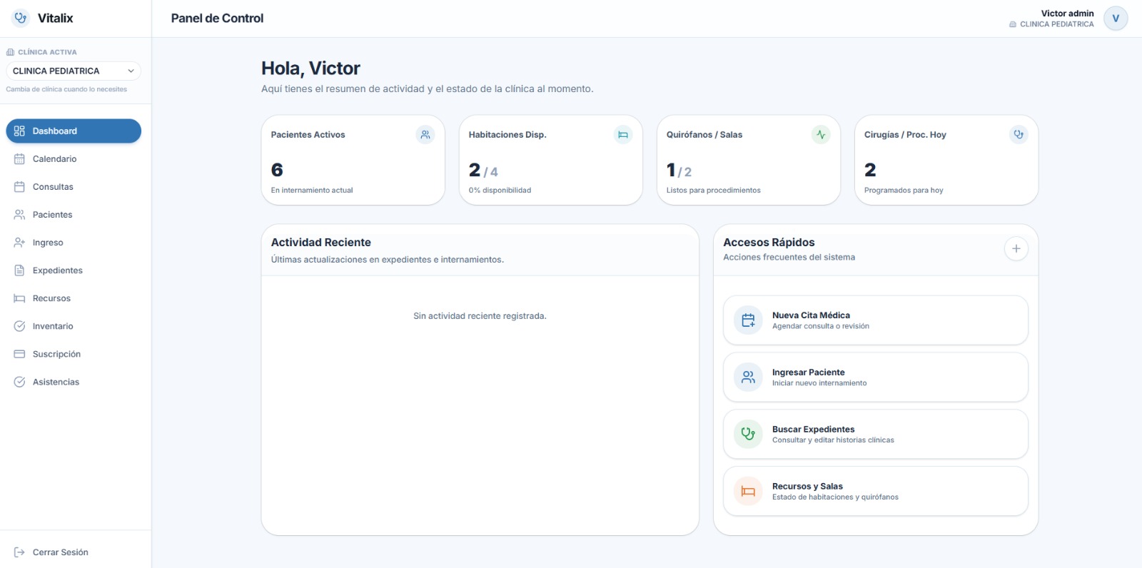 Vitalix Dashboard
